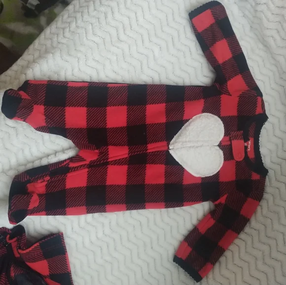 Carter's Baby Plaid Fleece Sleeper & Vest Set - Picture 7 of 10